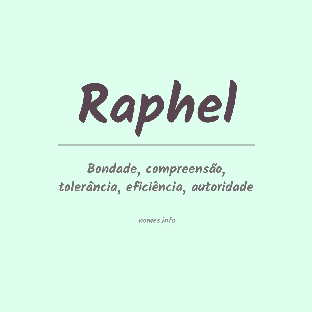Significado do nome Raphel