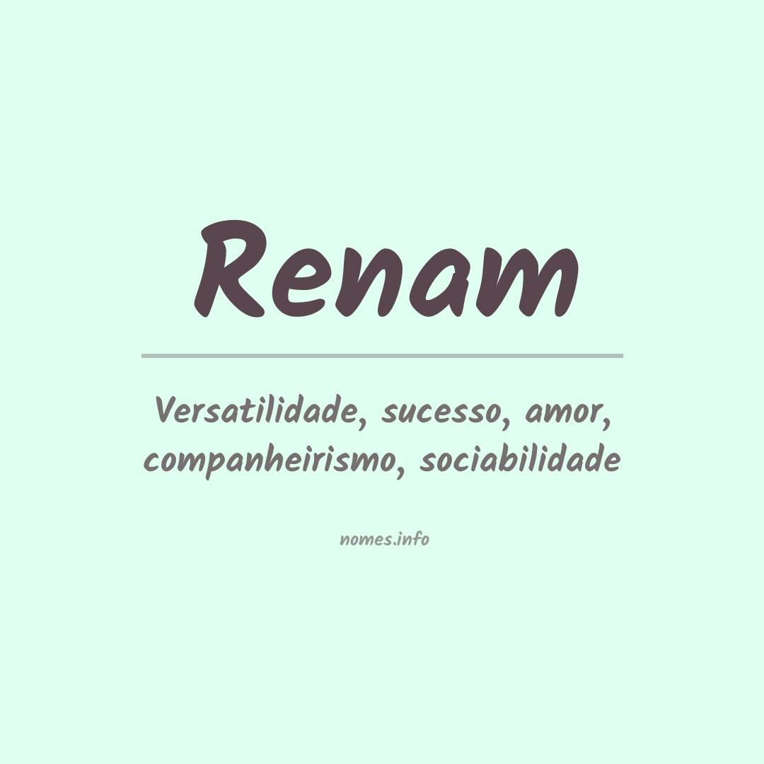 Significado do nome Renam