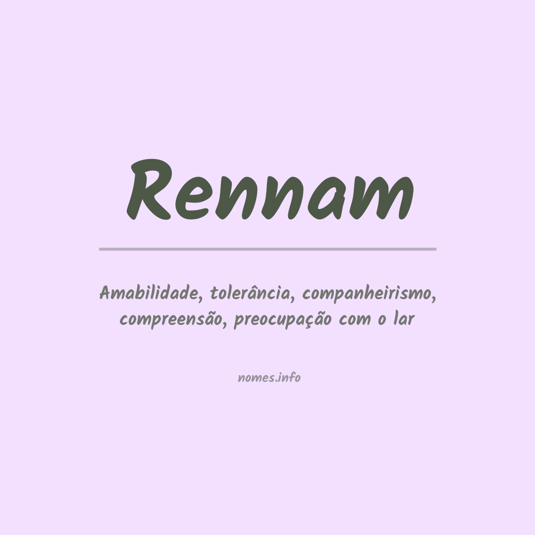 Significado do nome Rennam