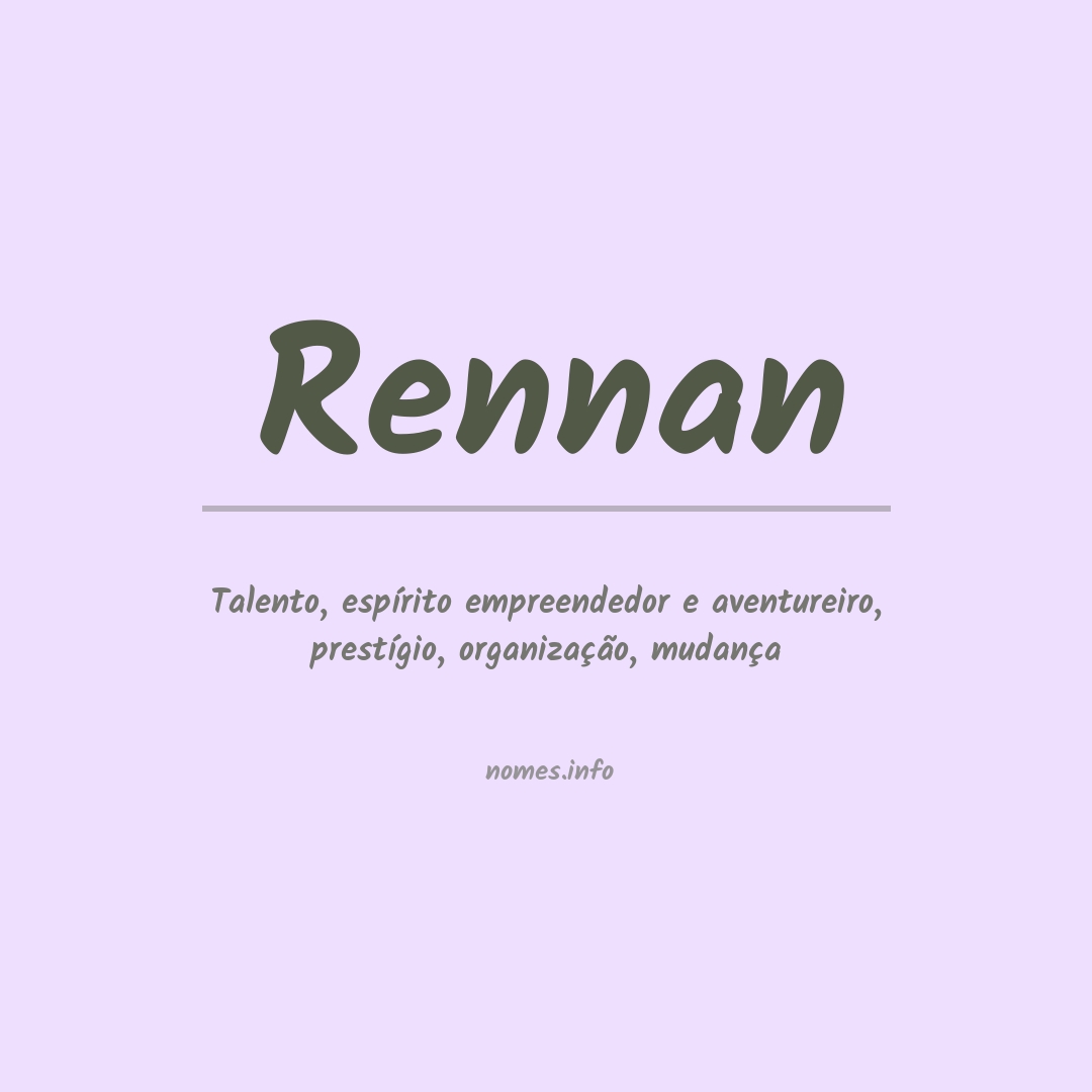 Significado do nome Rennan