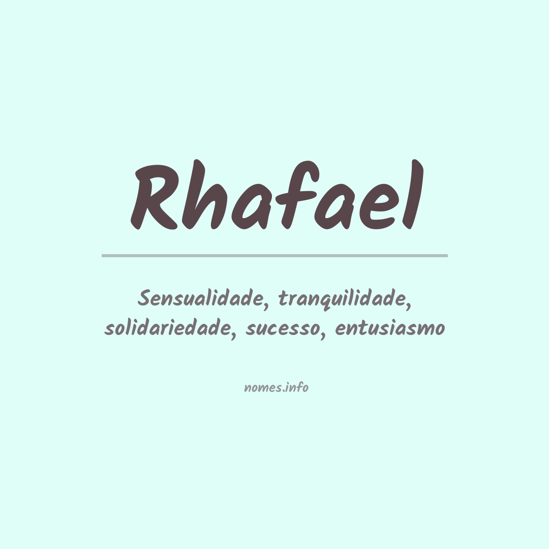 Significado do nome Rhafael