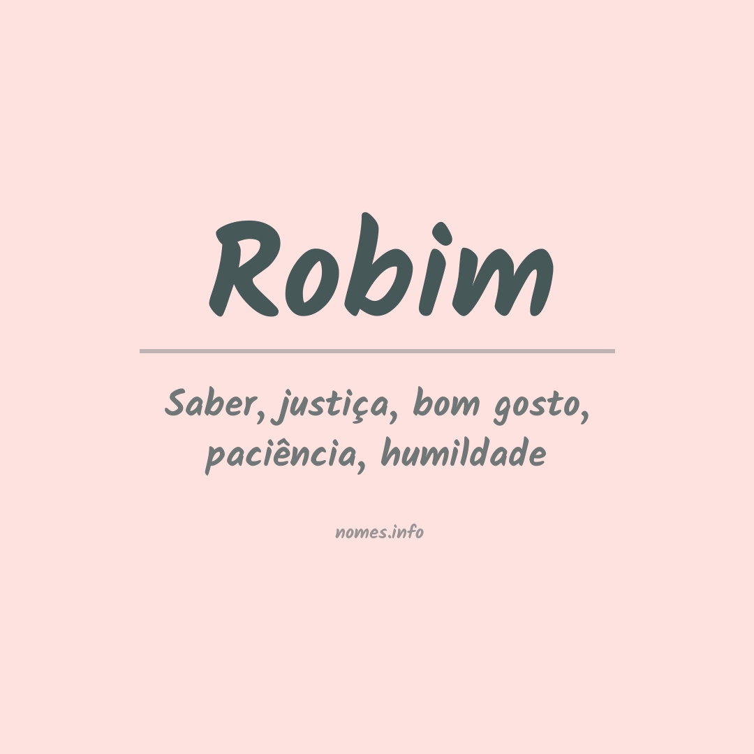 Significado do nome Robim