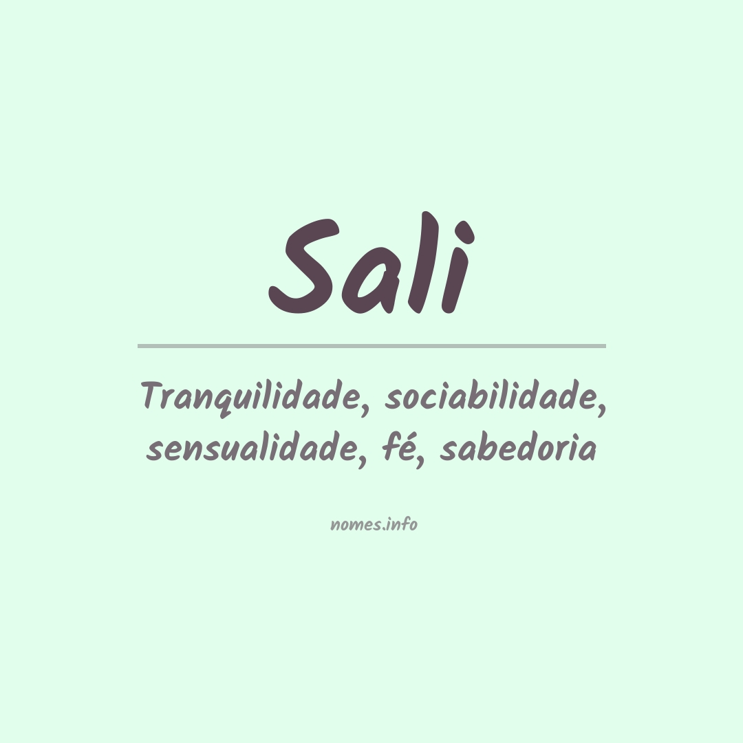 Significado do nome Sali