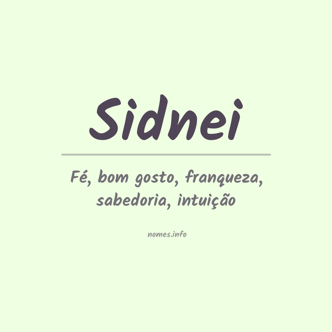 Significado do nome Sidnei