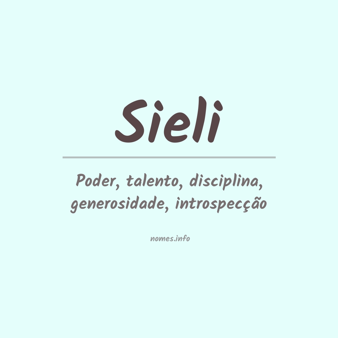 Significado do nome Sieli