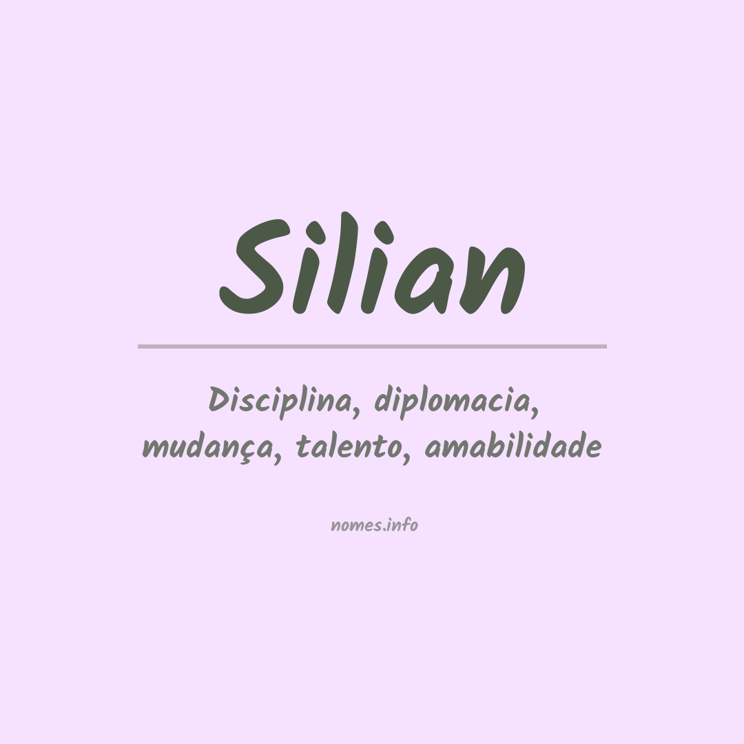 Significado do nome Silian