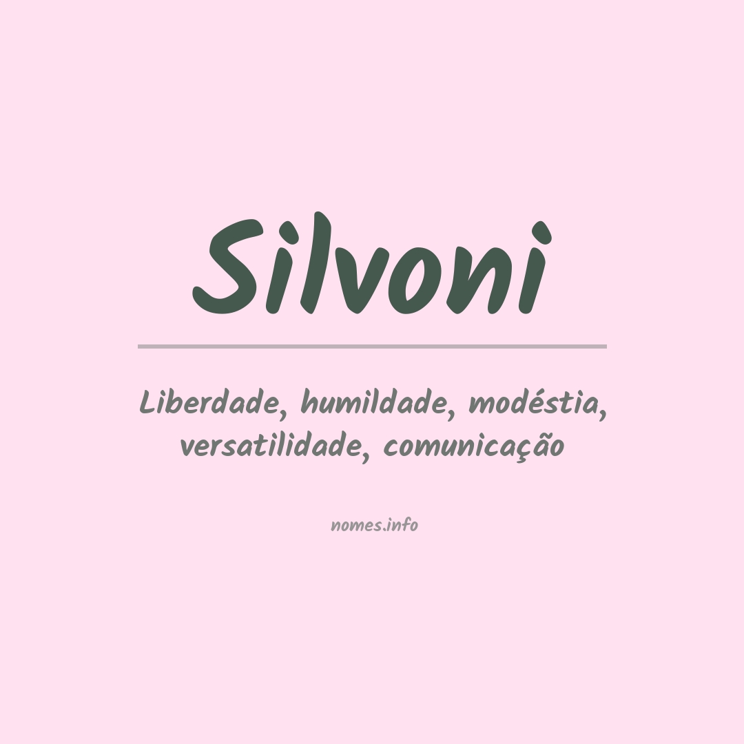 Significado do nome Silvoni