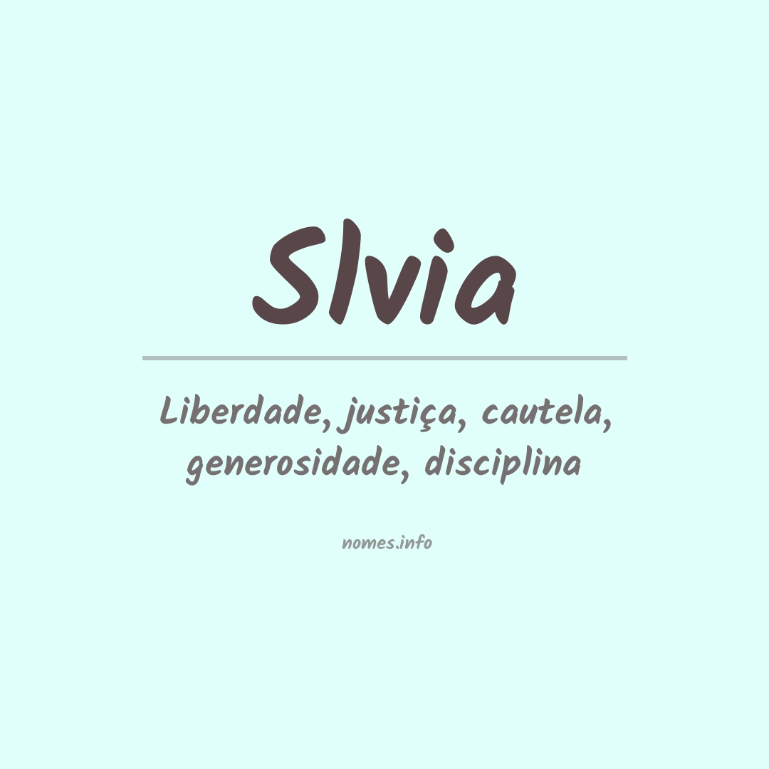 Significado do nome Slvia
