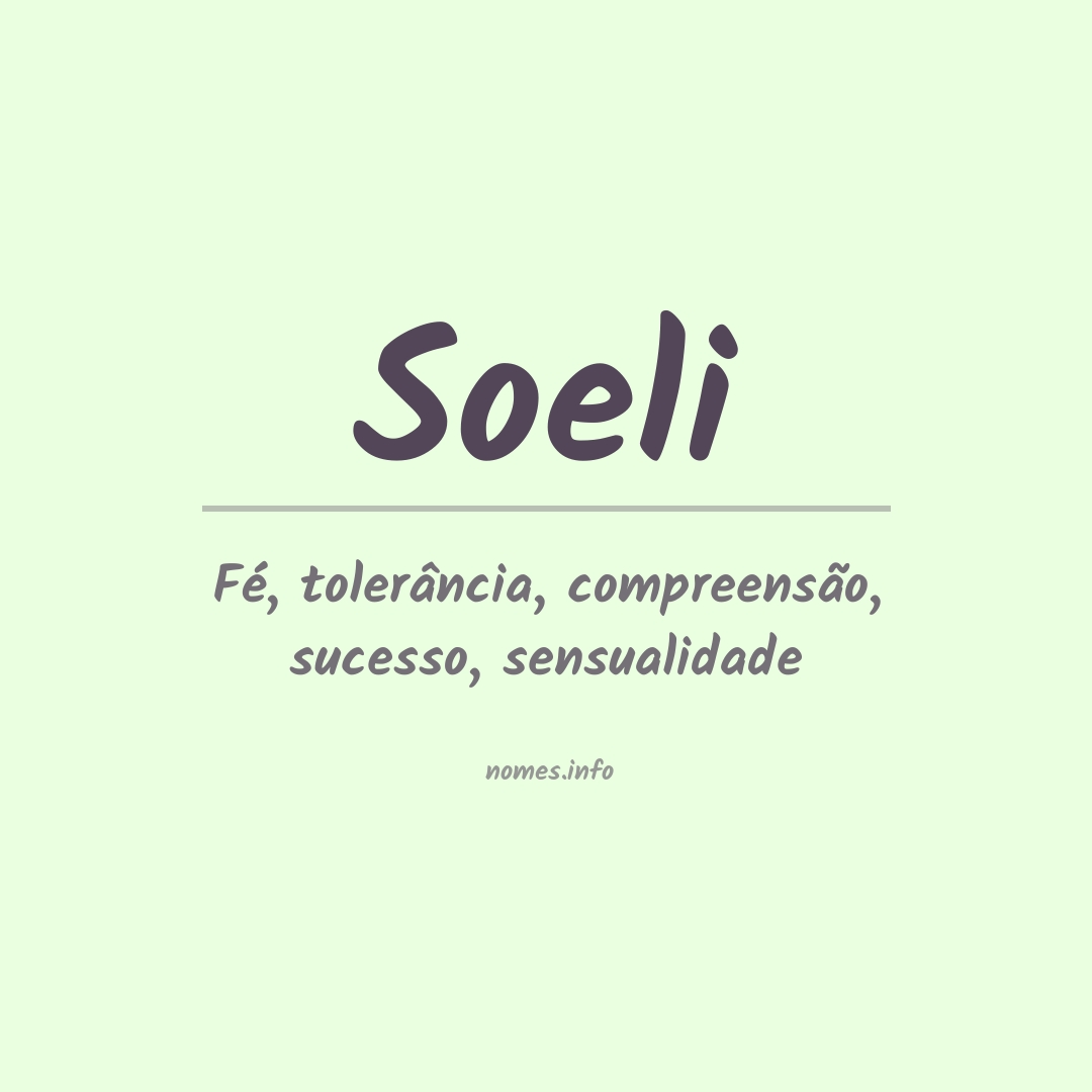 Significado do nome Soeli