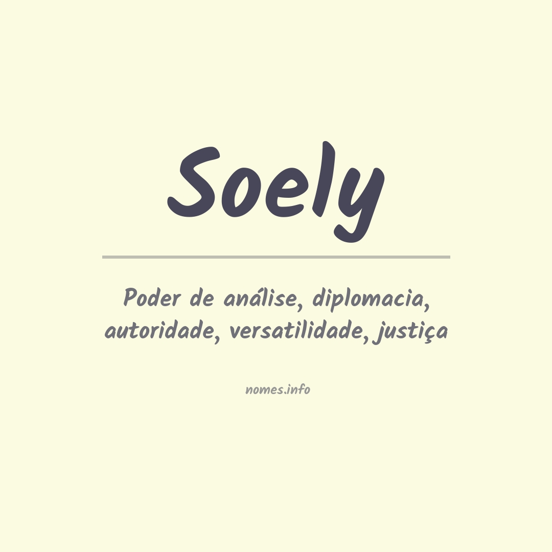 Significado do nome Soely