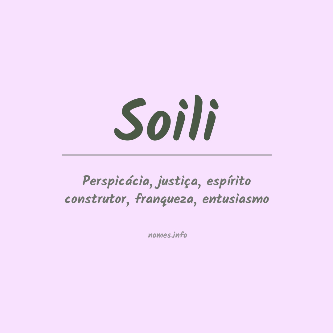 Significado do nome Soili