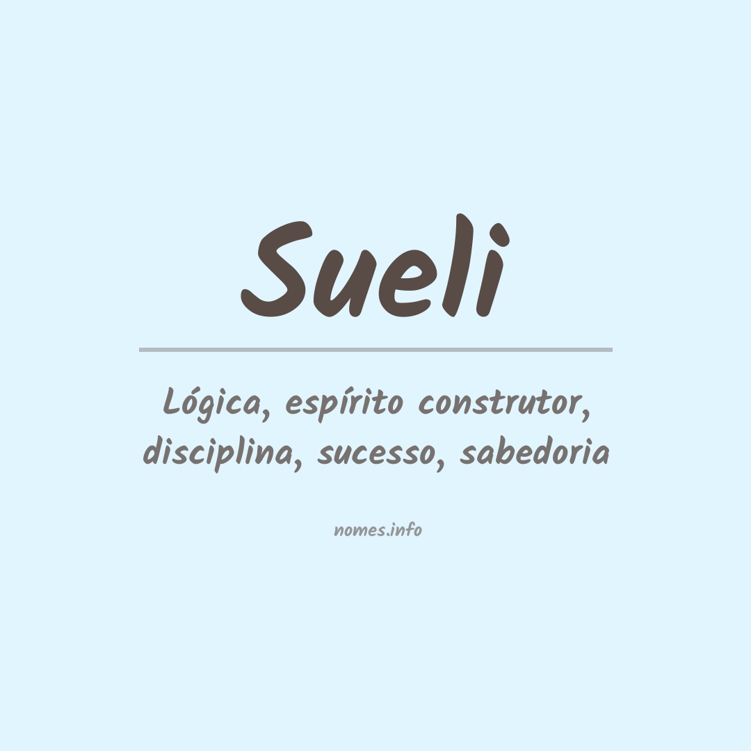 Significado do nome Sueli