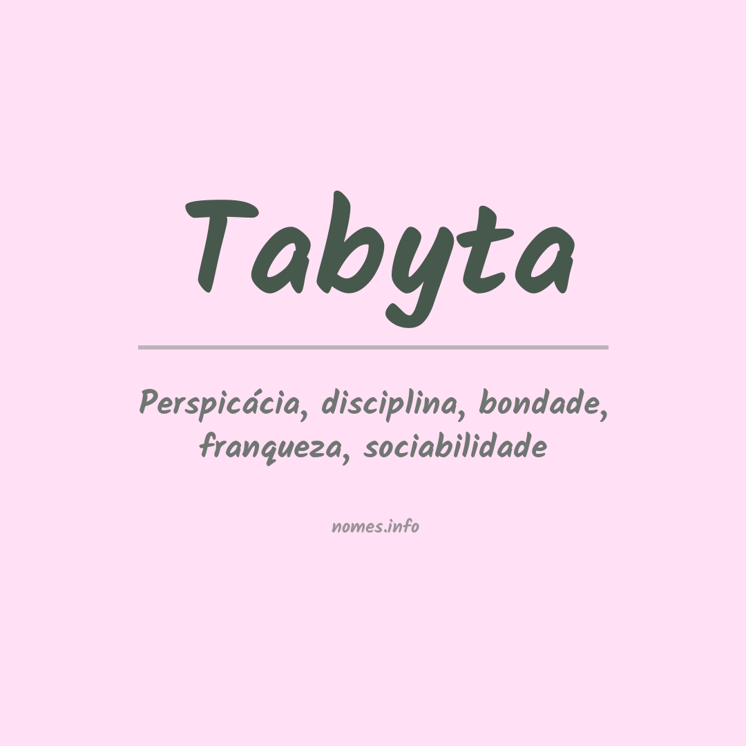 Significado do nome Tabyta