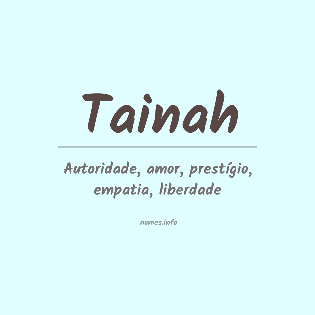 Significado do nome Tainah