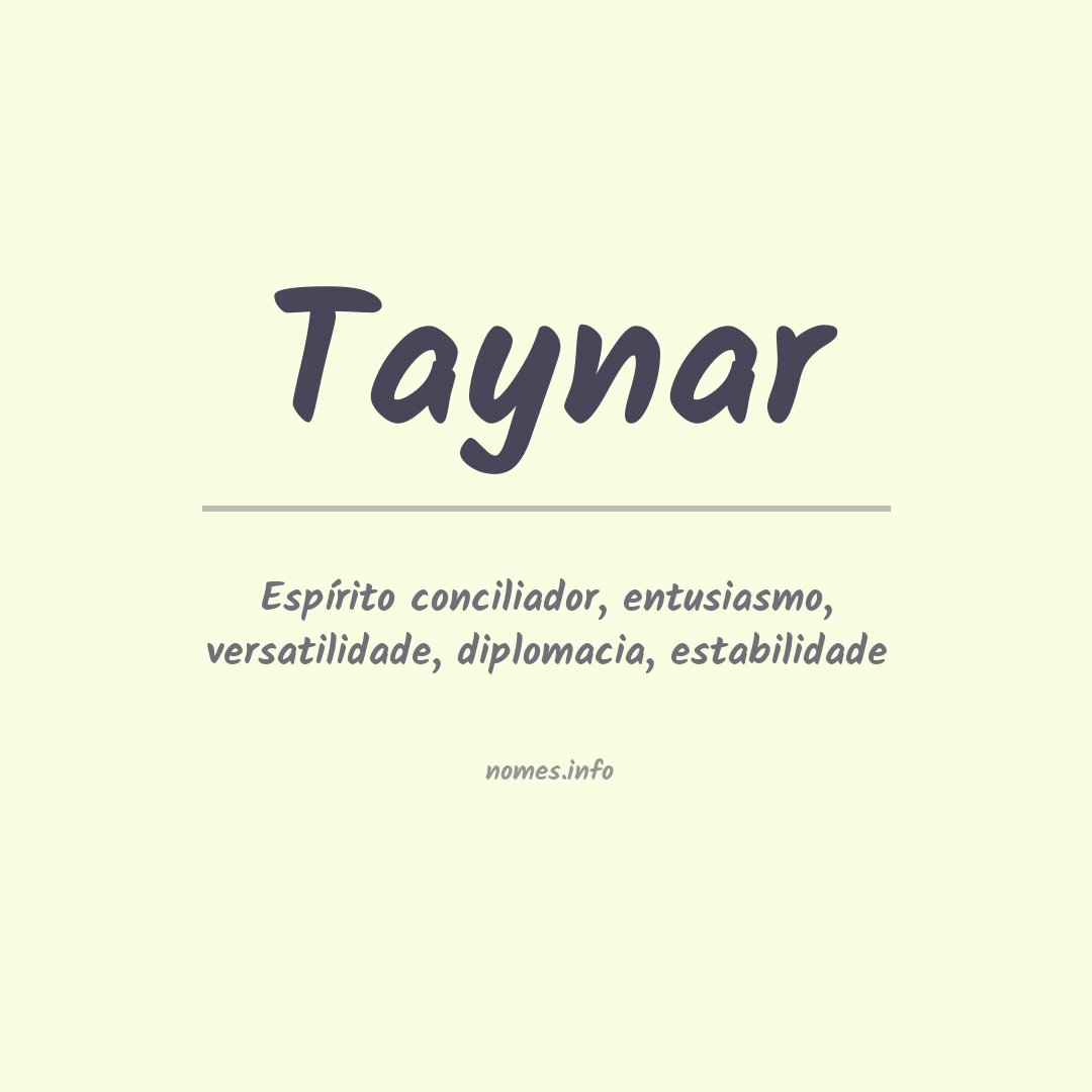 Significado do nome Taynar