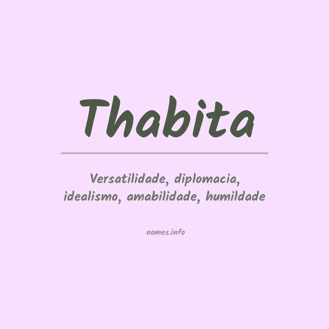 Significado do nome Thabita