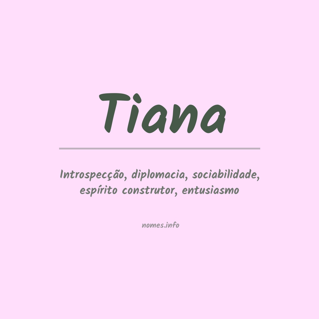 Significado do nome Tiana