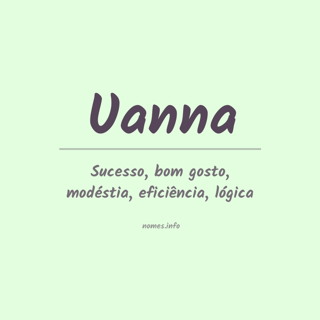 Significado do nome Uanna