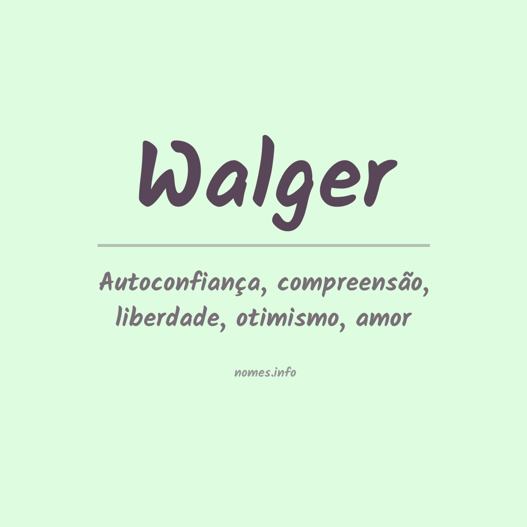 Significado do nome Walger