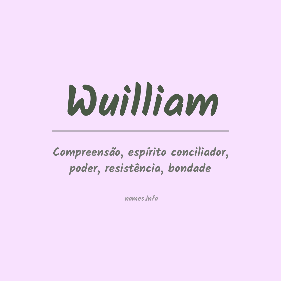 Significado do nome Wuilliam