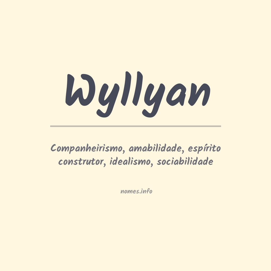 Significado do nome Wyllyan