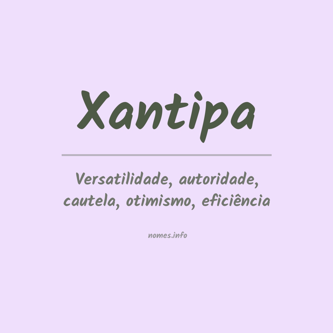 Significado do nome Xantipa