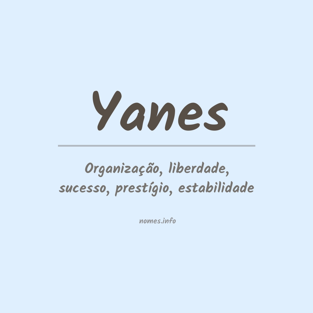 Significado do nome Yanes