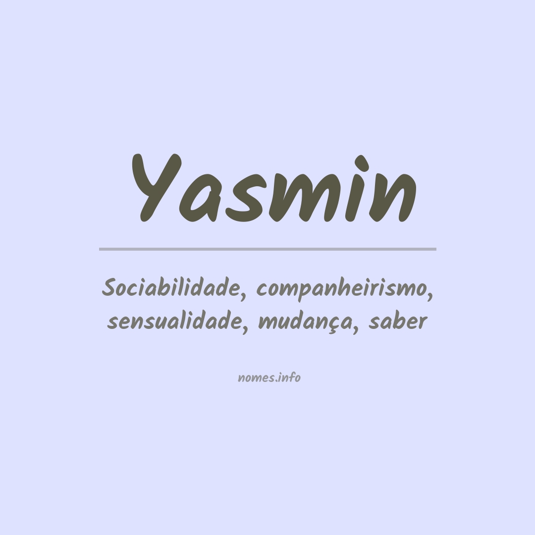 Significado do nome Yasmin