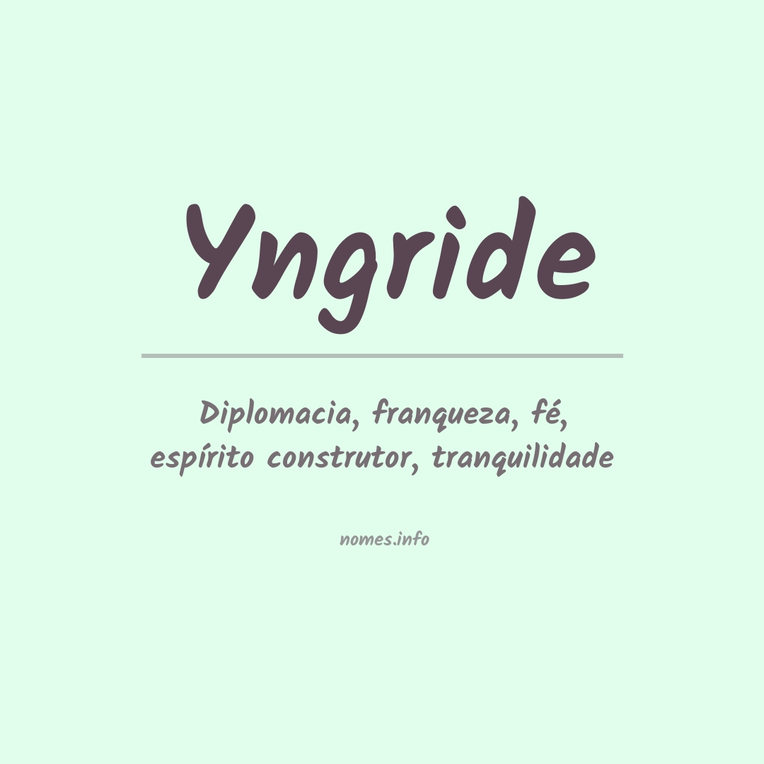 Significado do nome Yngride