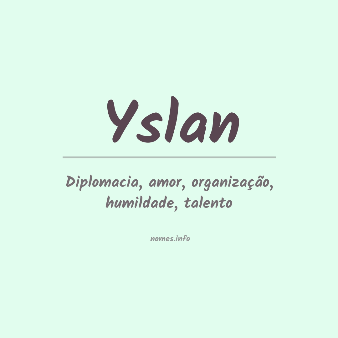 Significado do nome Yslan