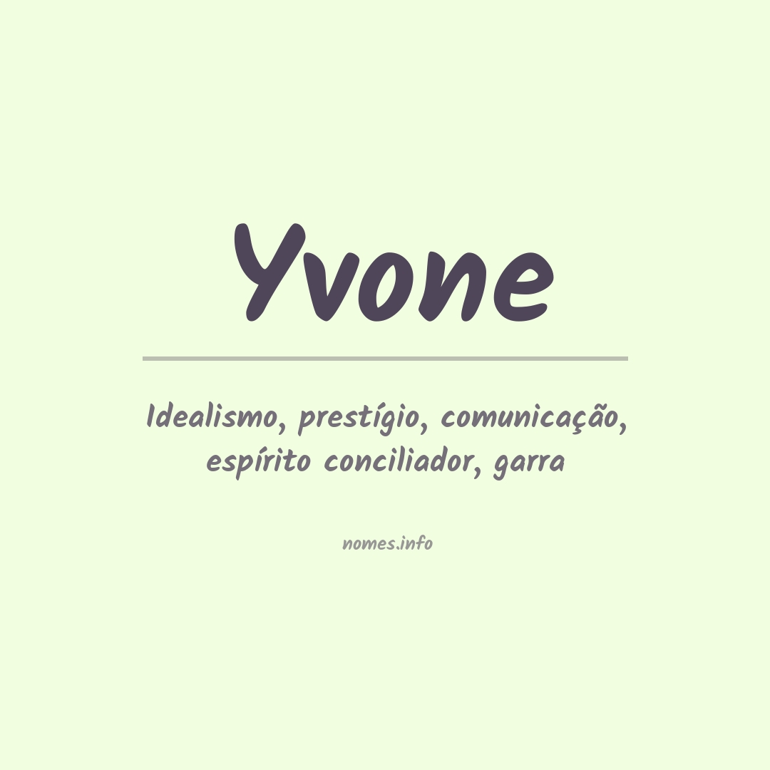 Significado do nome Yvone