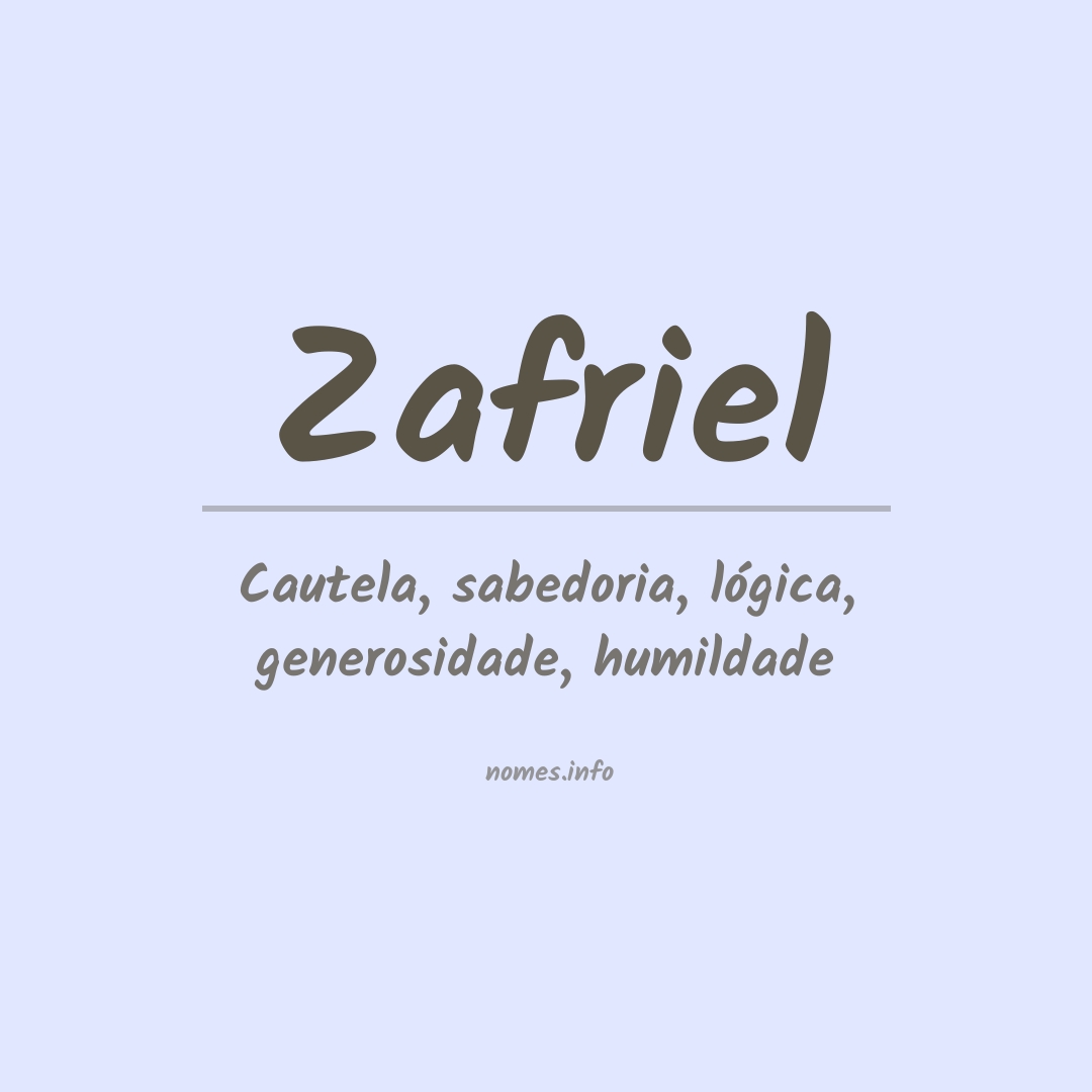 Significado do nome Zafriel