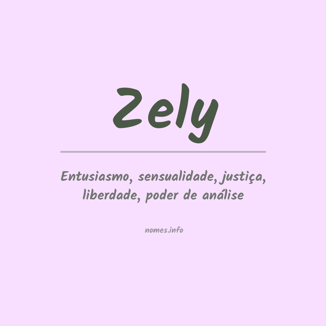 Significado do nome Zely