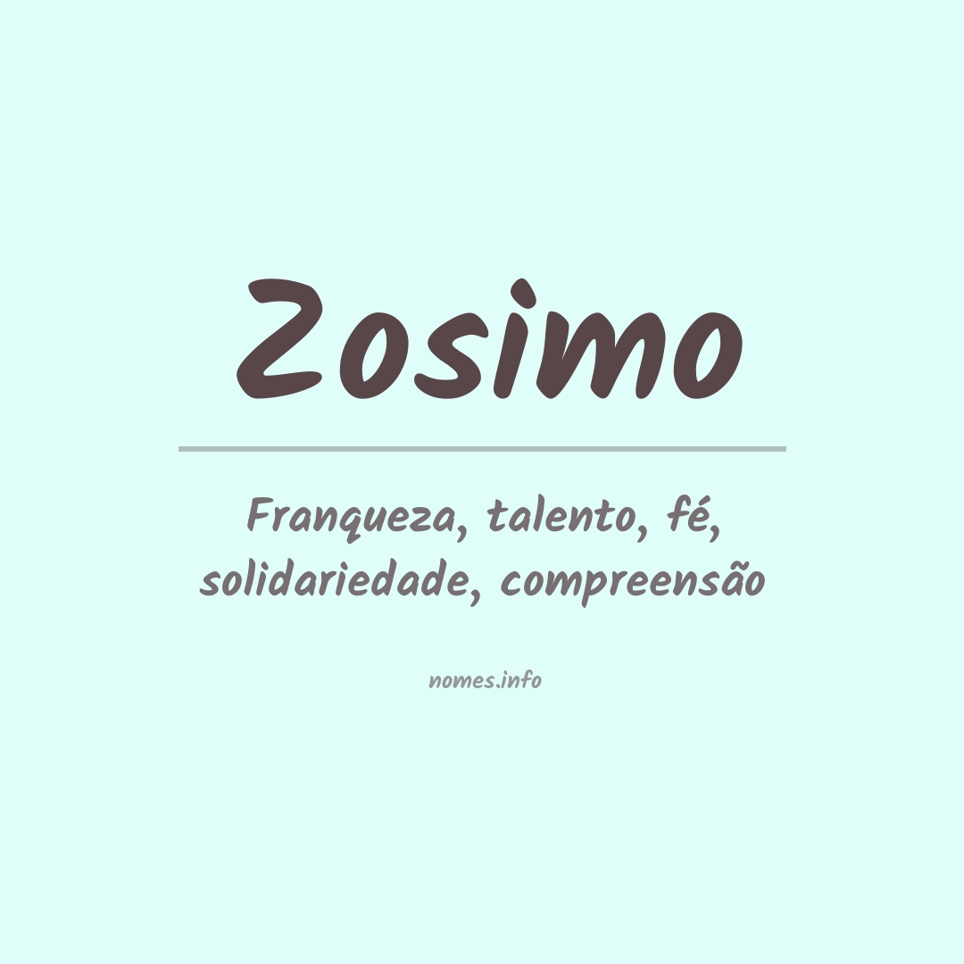 Significado do nome Zosimo