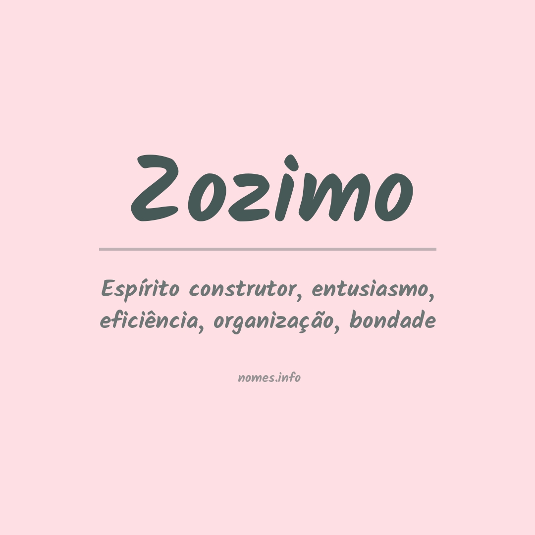 Significado do nome Zozimo