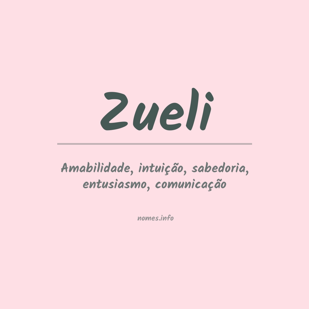 Significado do nome Zueli