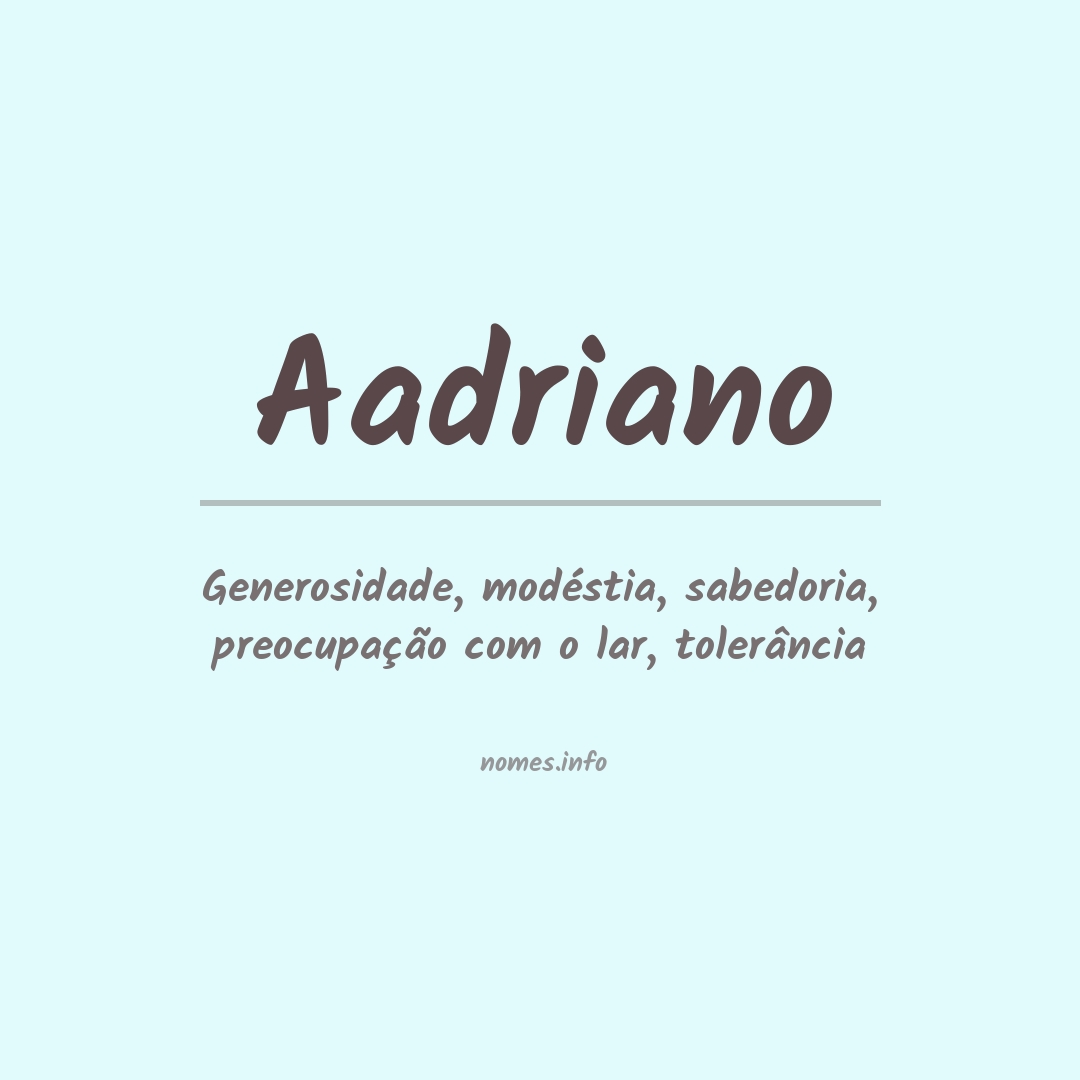 Significado do nome Aadriano