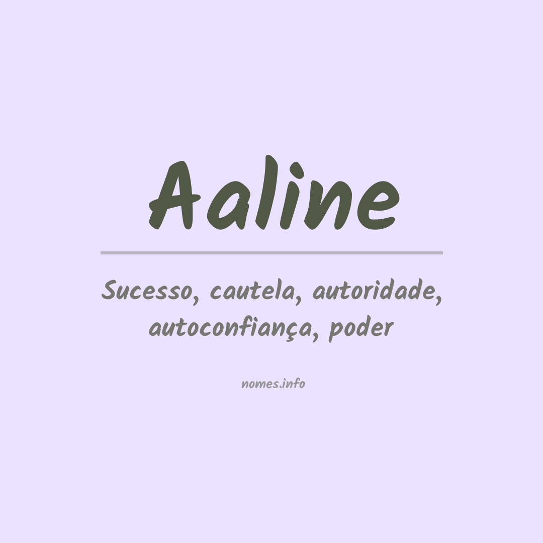 Significado do nome Aaline