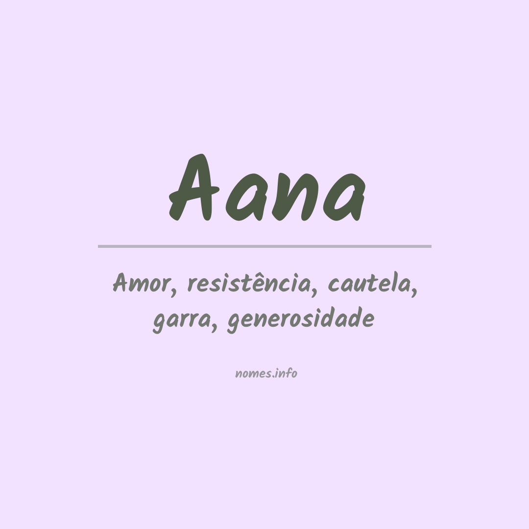 Significado do nome Aana