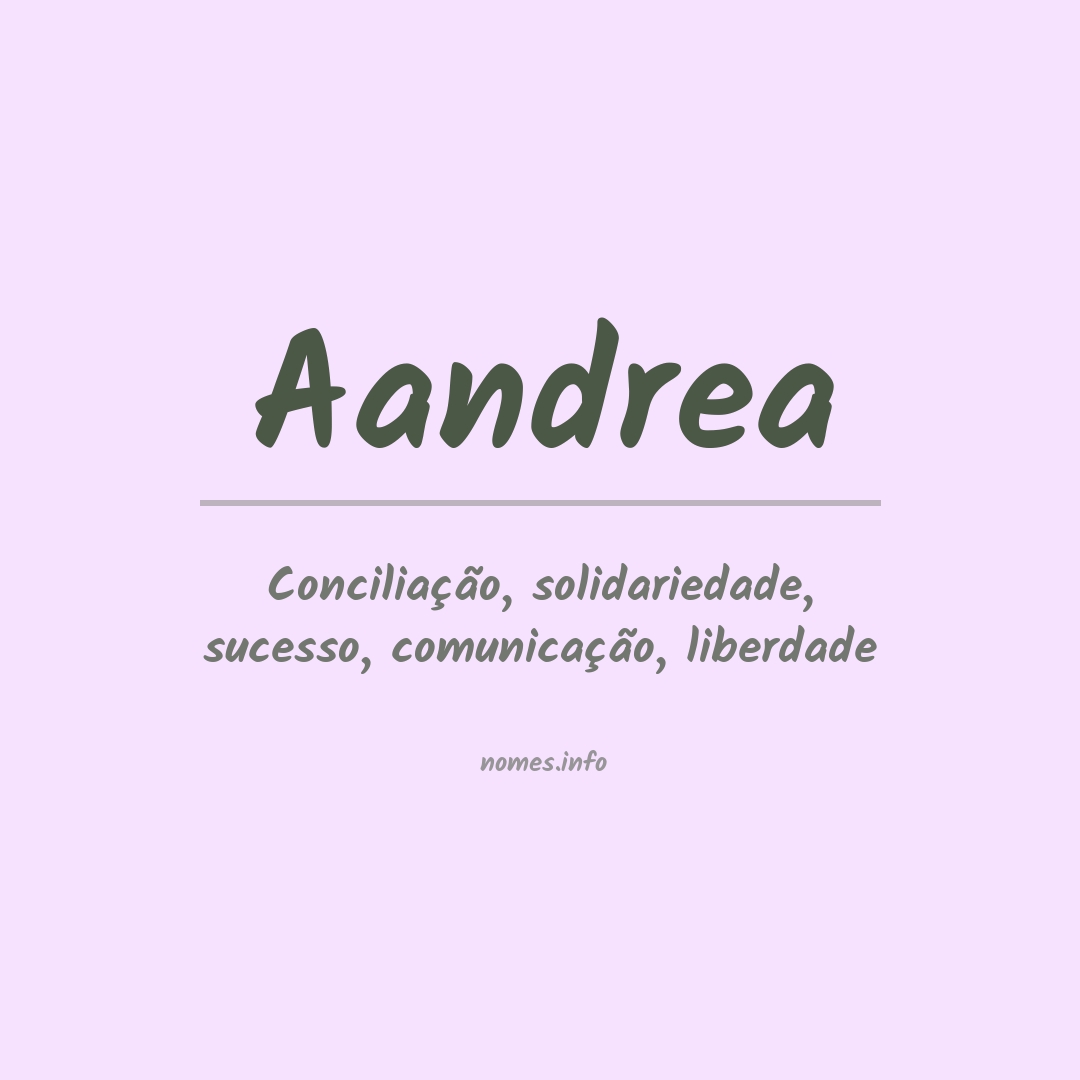 Significado do nome Aandrea