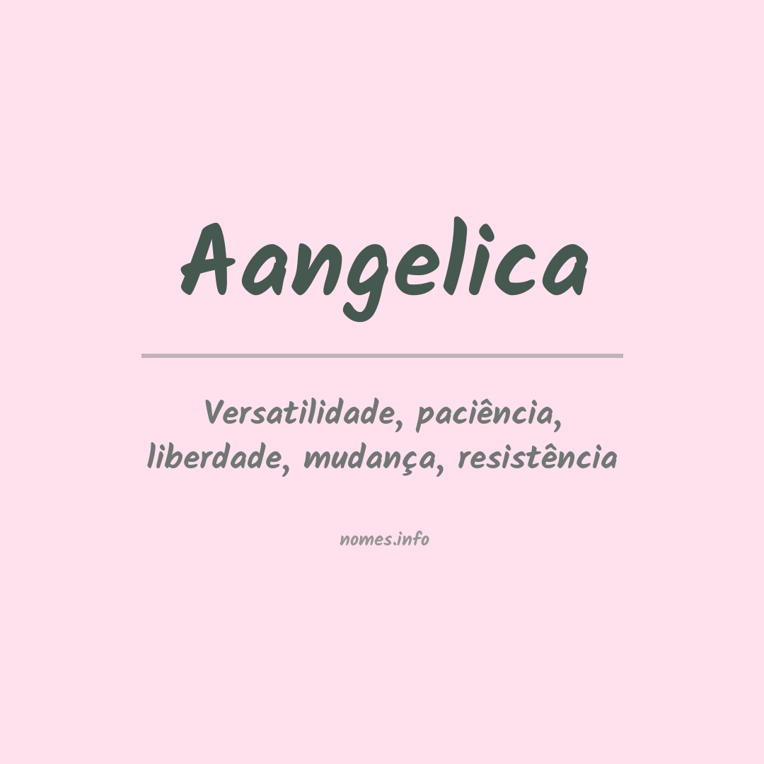 Significado do nome Aangelica