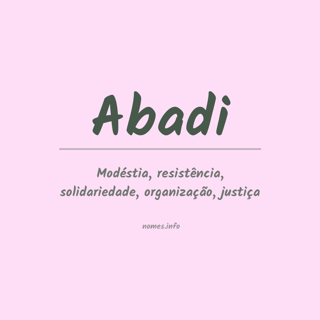 Significado do nome Abadi