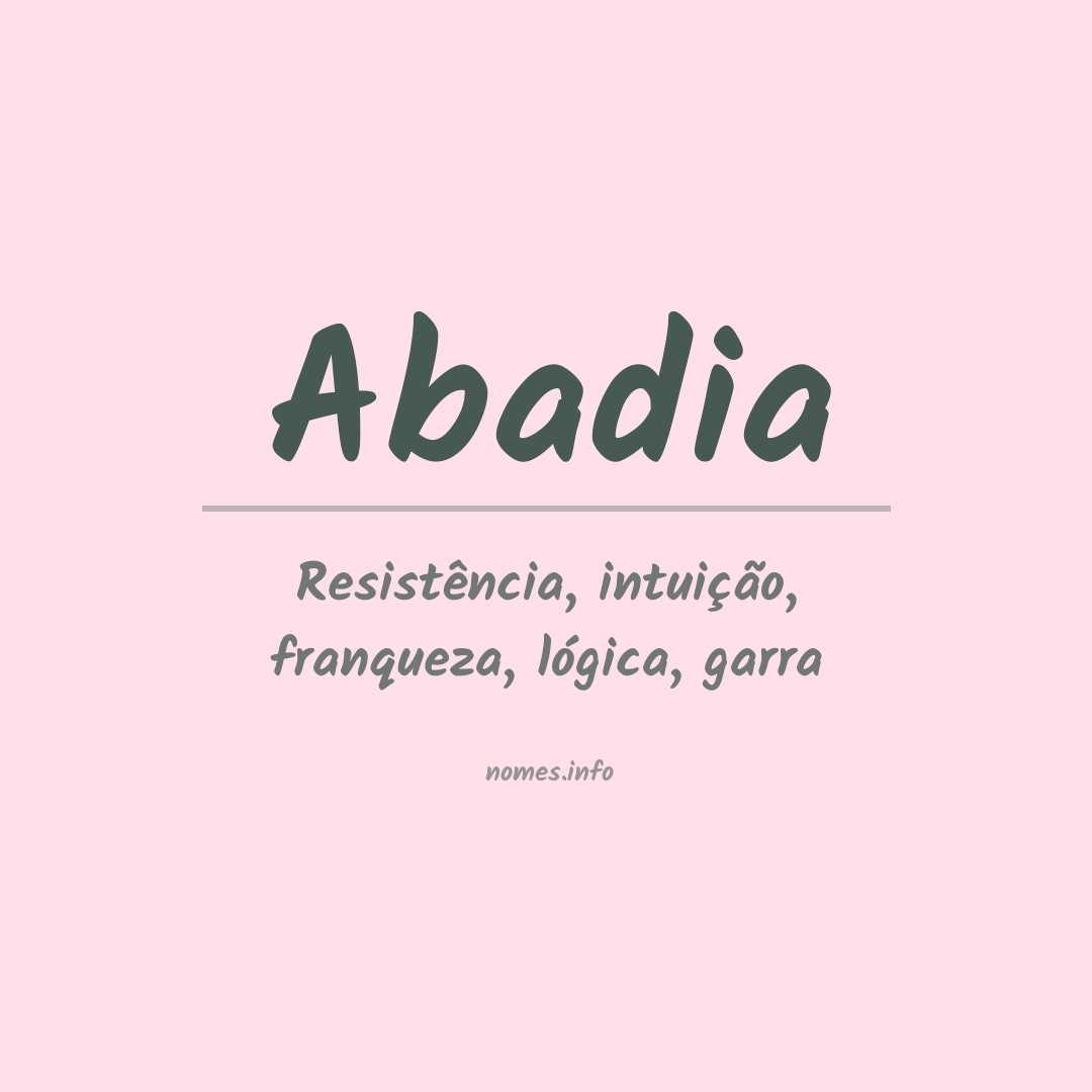 Significado do nome Abadia