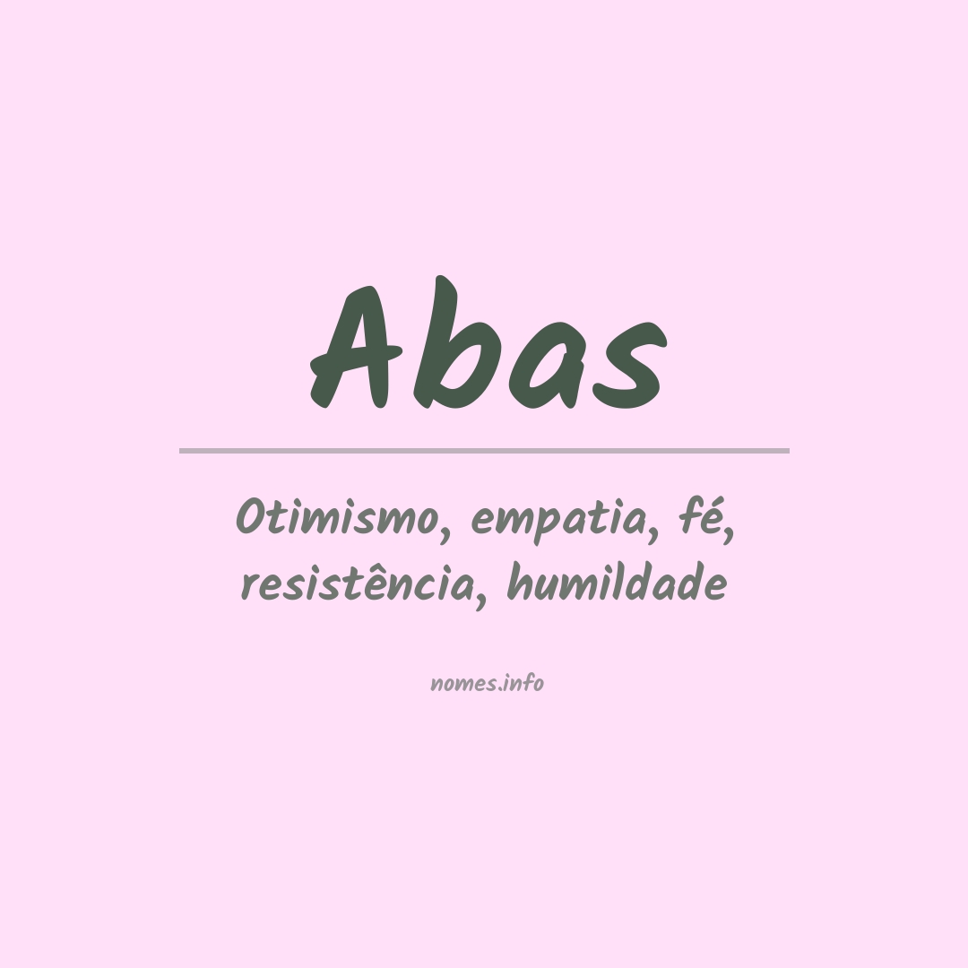Significado do nome Abas