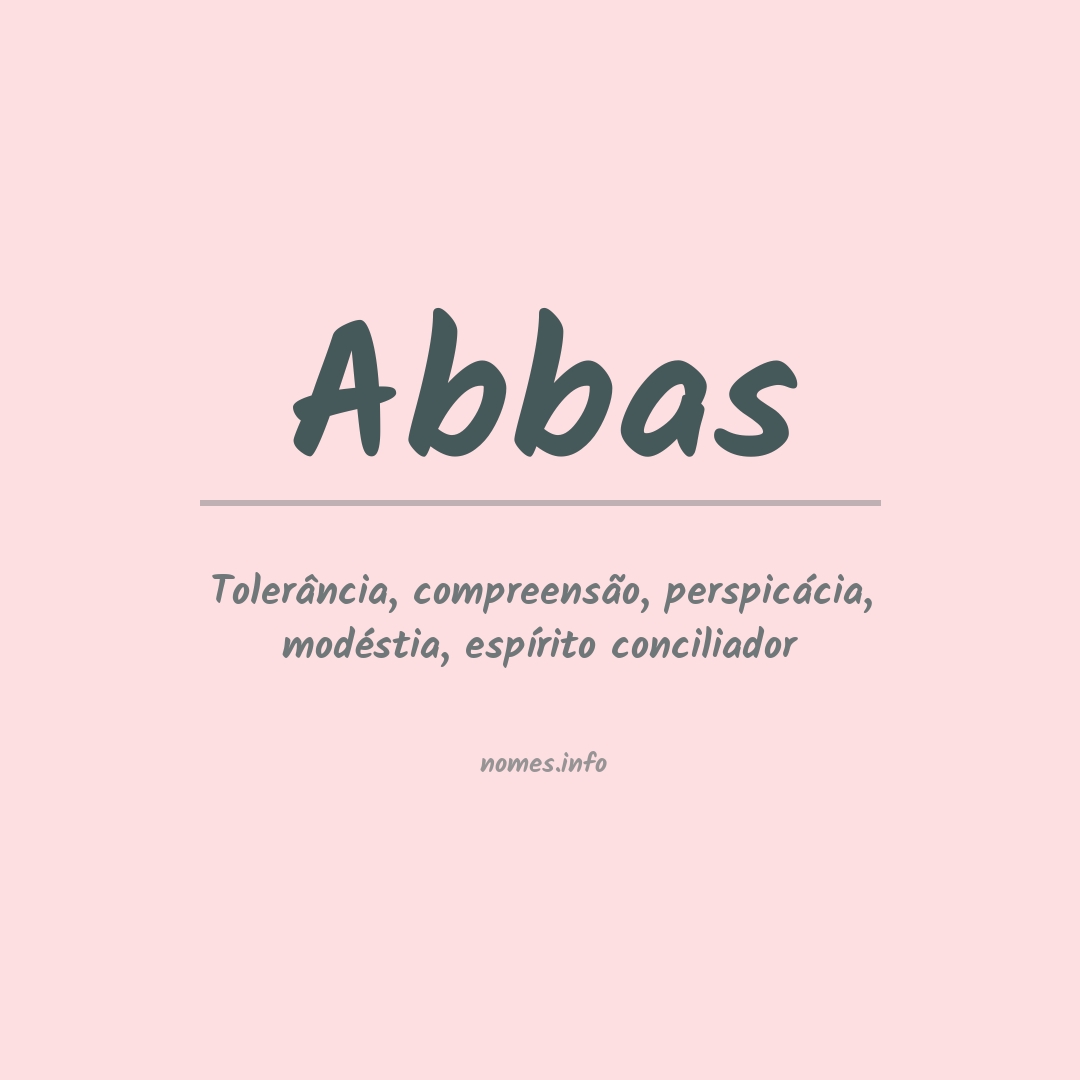 Significado do nome Abbas