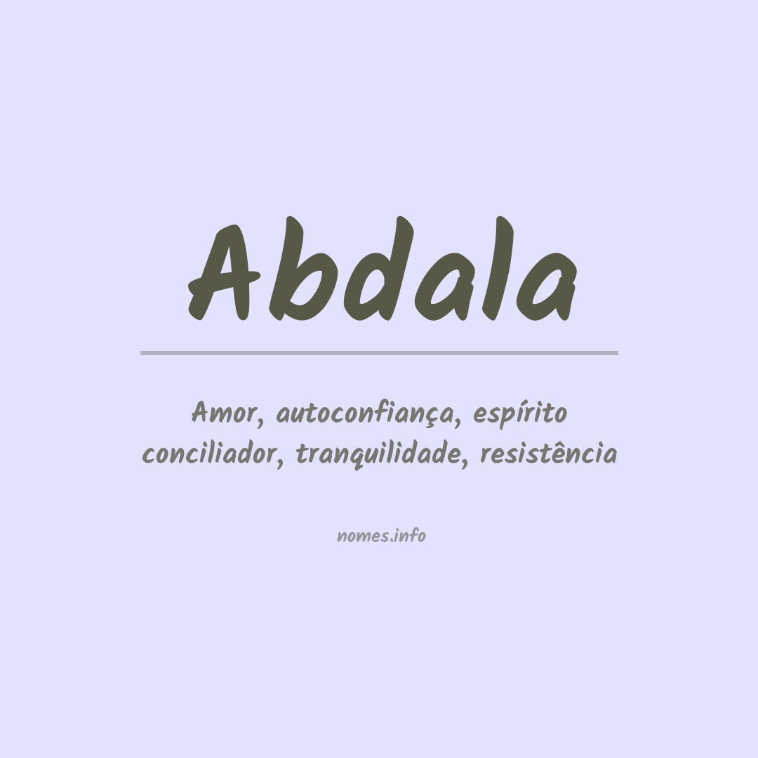 Significado do nome Abdala
