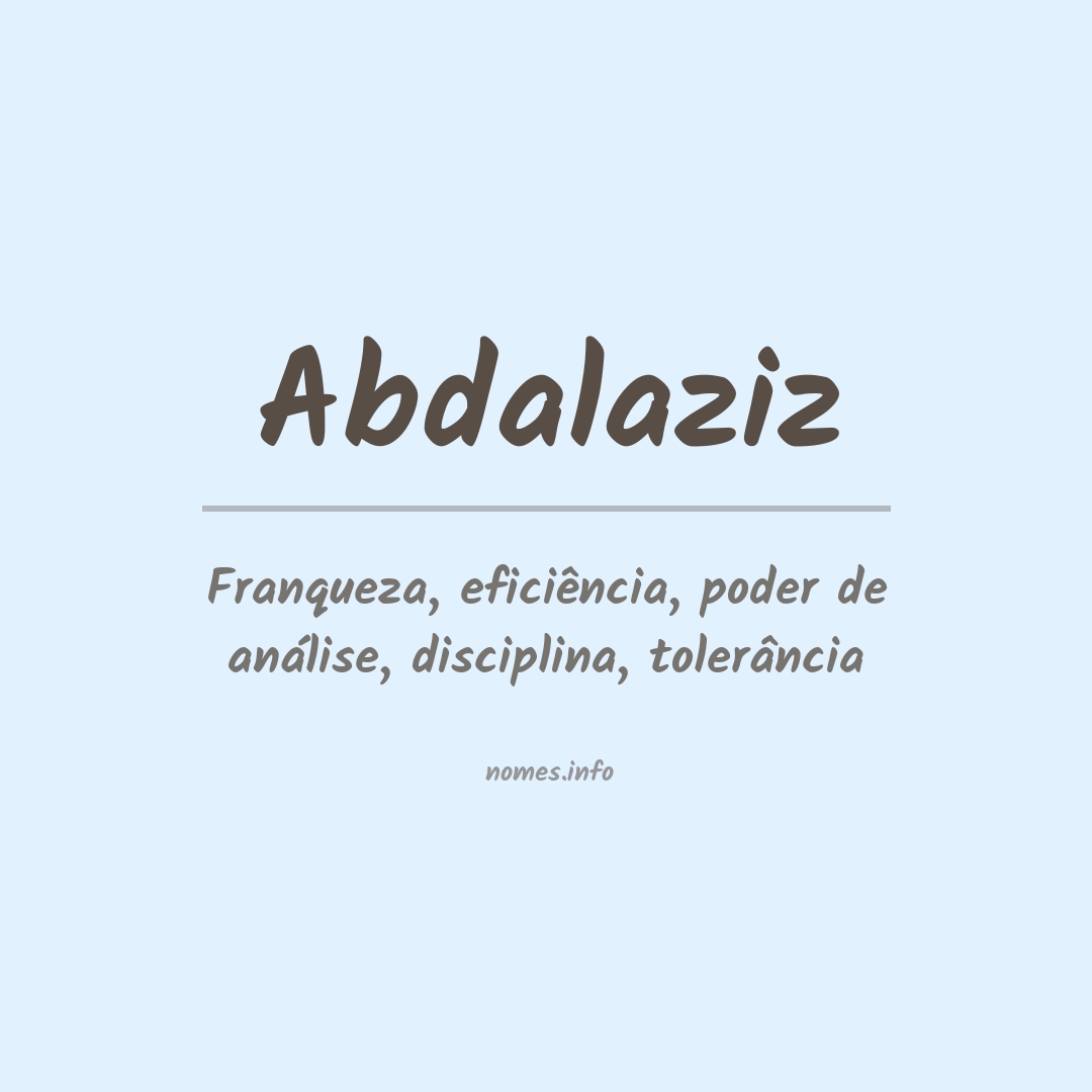 Significado do nome Abdalaziz