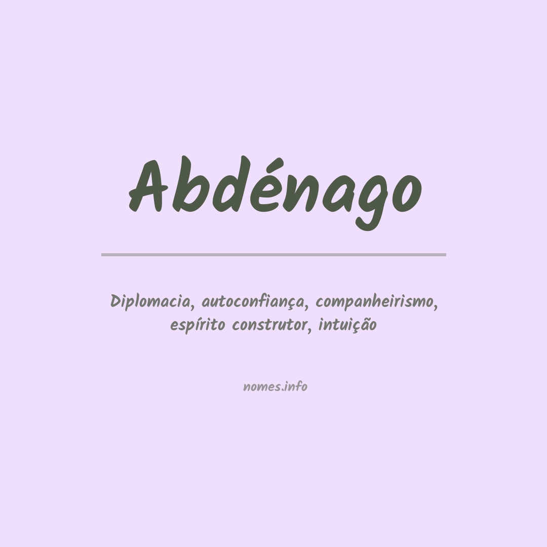 Significado do nome Abdénago