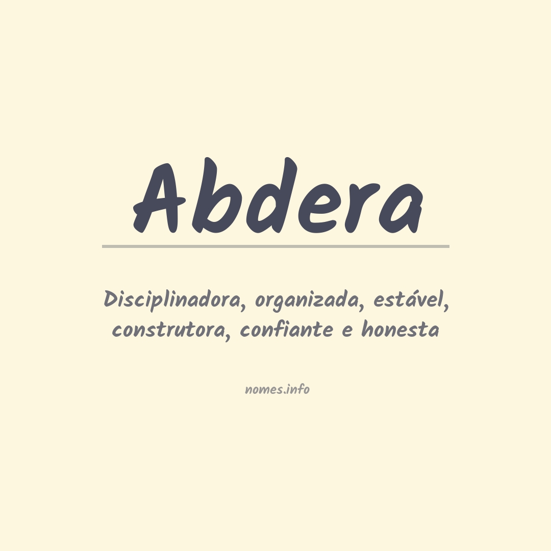 Significado do nome Abdera