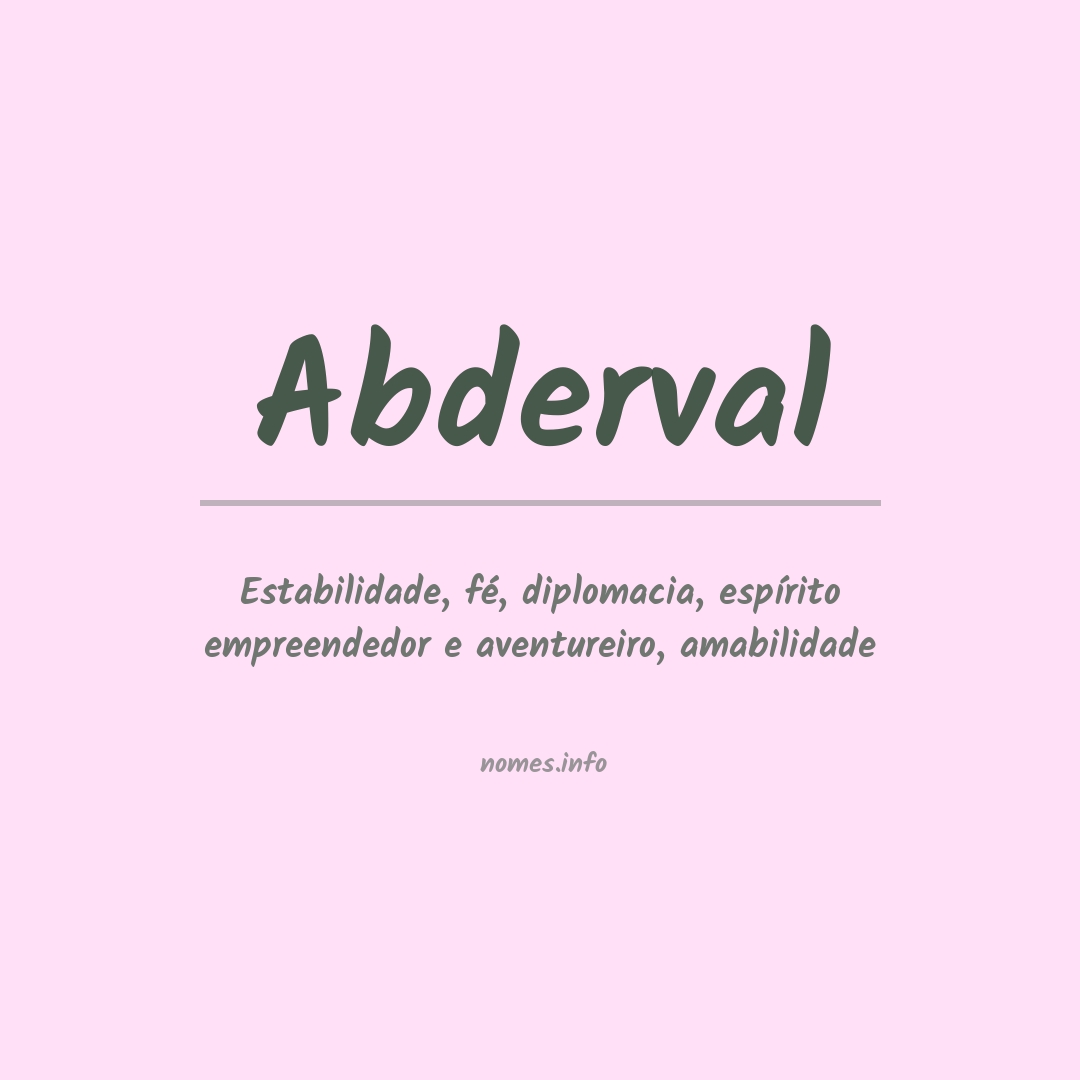 Significado do nome Abderval